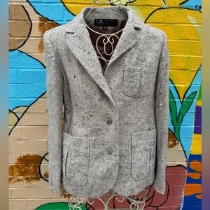 Vintage 1970’s Tweed 100% Wool Blazer - Size 12 Med/Lrg